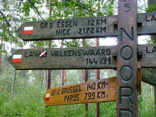 Wegwijzer bij begin